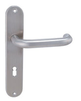 MP fittings Coslan SO Door Handle on a Backplate made of Stainless Steel